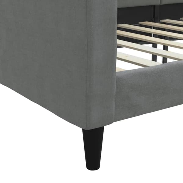 daybed 90x190 cm stof mørkegrå