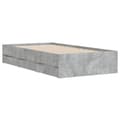 Pikkukuva 4 / 10: Sängynrunko laatikoilla betoninharmaa 90x200 cm tekninen puu