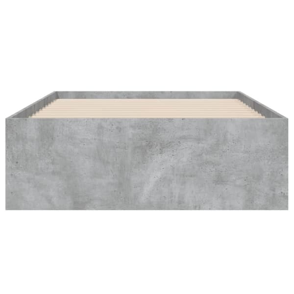 Sängynrunko laatikoilla betoninharmaa 90x200 cm tekninen puu