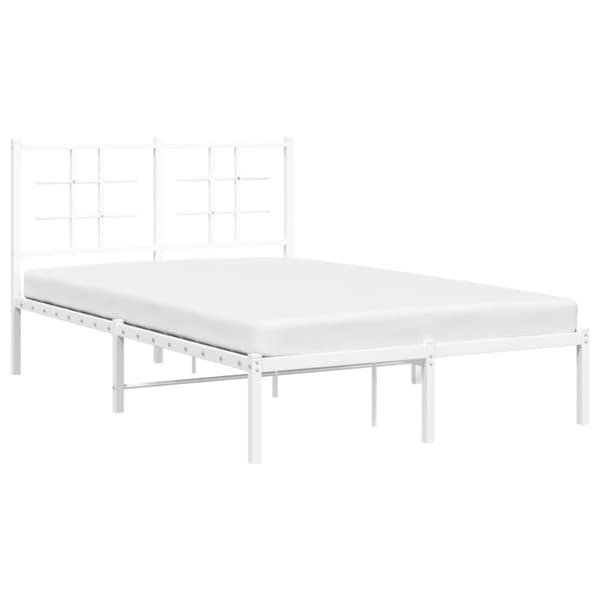 sengeramme med sengegavl 120x200 cm metal hvid