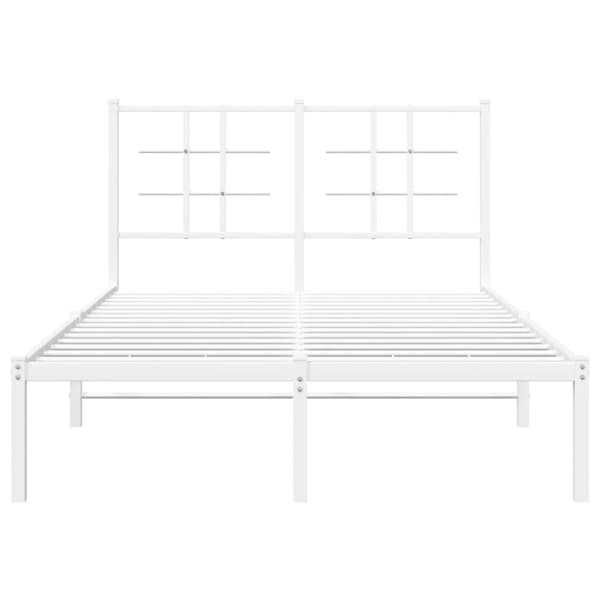 sengeramme med sengegavl 120x200 cm metal hvid