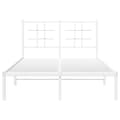 Miniatyrbillede 5 af 10: sengeramme med sengegavl 120x200 cm metal hvid
