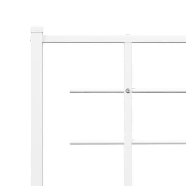 sengeramme med sengegavl 120x200 cm metal hvid
