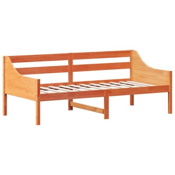 Vuodesohva ilman patjaa vahanruskea 90x190 cm täysi mänty