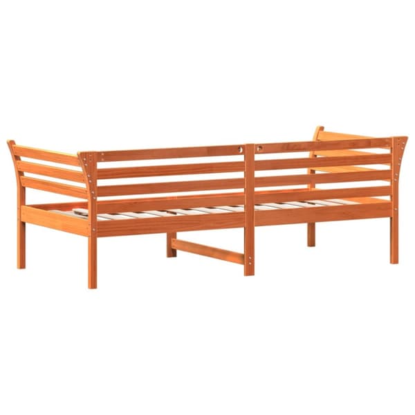 daybed uden madras 80x200 cm massivt fyrretræ gyldenbrun