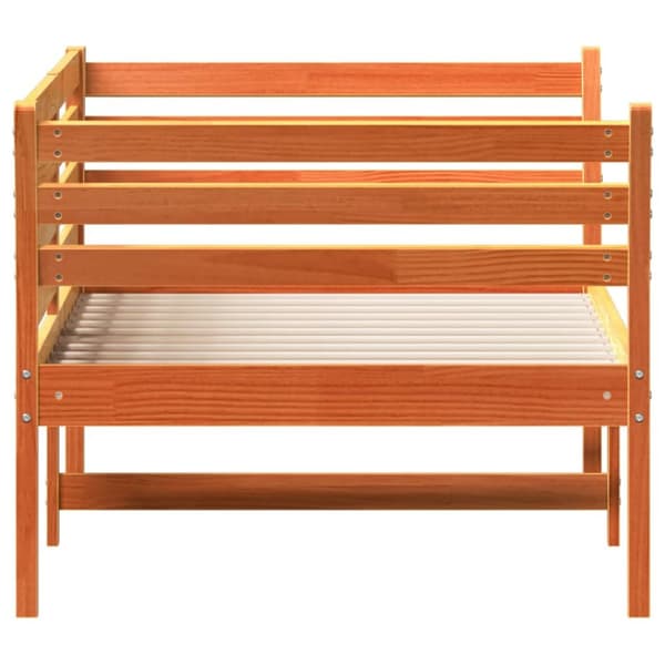 daybed uden madras 90x190 cm massivt fyrretræ gyldenbrun