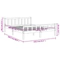 Miniatyrbillede 9 af 9: sengeramme uden madras 150x200 cm massivt fyrretræ gyldenbrun
