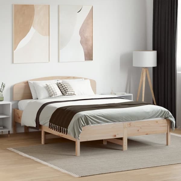 sengeramme uden madras 120x190 cm massivt fyrretræ
