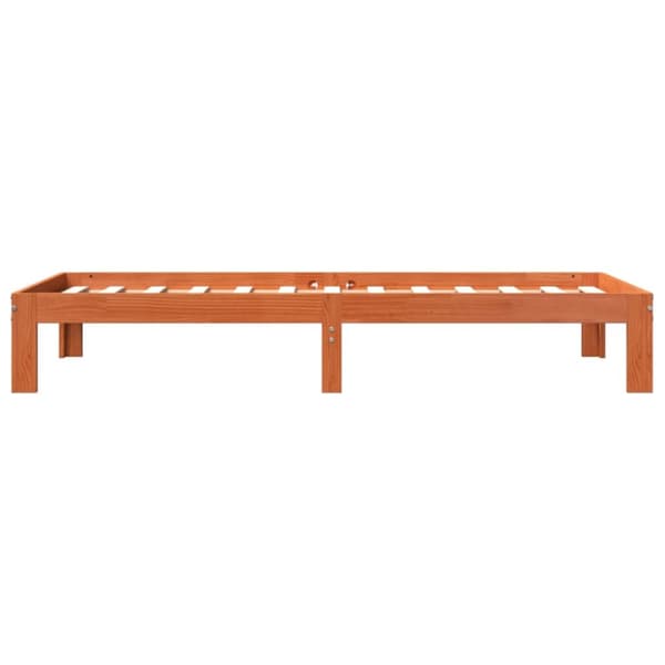 Sänky ilman patjaa vahanruskea 100x200 cm täysi mänty