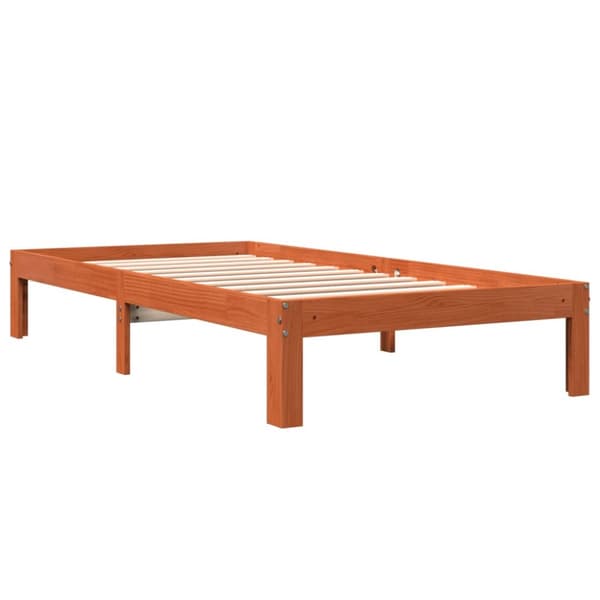 Sänky ilman patjaa vahanruskea 100x200 cm täysi mänty