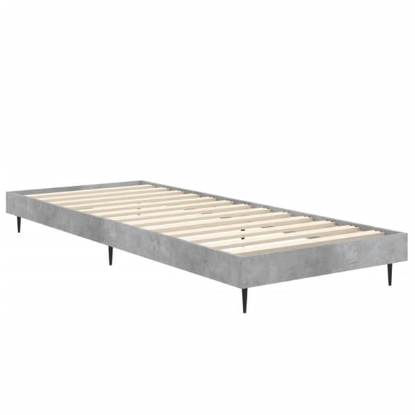 sengeramme 75x190 cm konstrueret træ betongrå