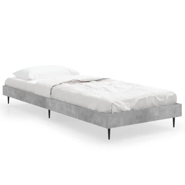 sengeramme 75x190 cm konstrueret træ betongrå
