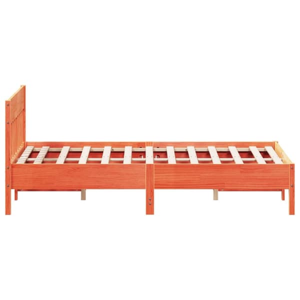 sengeramme uden madras 150x200 cm massivt fyrretræ gyldenbrun
