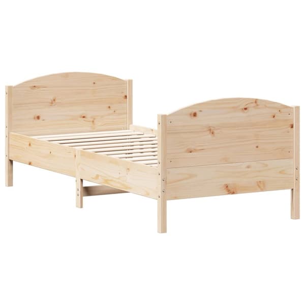 sengeramme uden madras 100x200 cm massivt fyrretræ