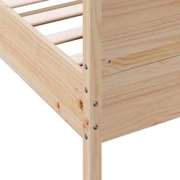 sengeramme uden madras 100x200 cm massivt fyrretræ