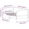 Miniatyrbillede 9 af 9: sengeramme uden madras 100x200 cm massivt fyrretræ