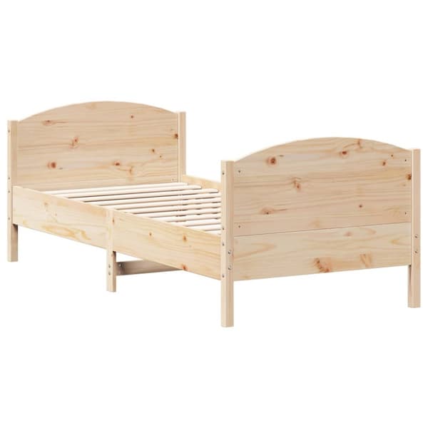 sengeramme uden madras 100x200 cm massivt fyrretræ