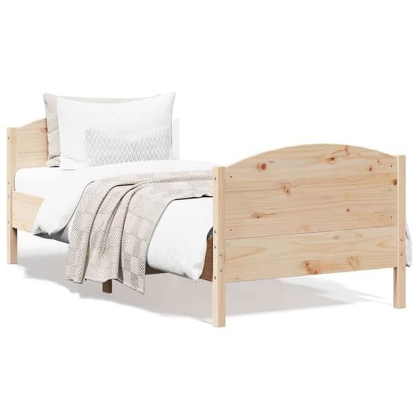 sengeramme uden madras 100x200 cm massivt fyrretræ