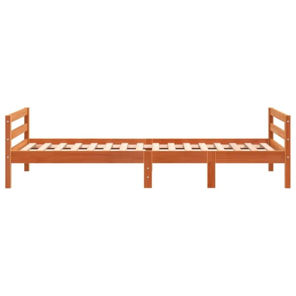 Parvisänky ilman patjaa vahanruskea 80x200 cm täysi mänty