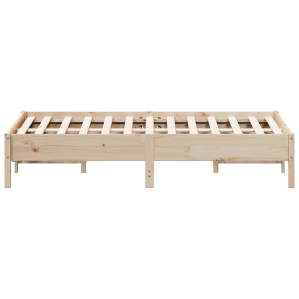 sengeramme uden madras 140x190 cm massivt fyrretræ