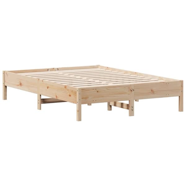 sengeramme uden madras 140x190 cm massivt fyrretræ