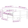 Miniatyrbillede 9 af 9: sengeramme uden madras 120x200 cm massivt fyrretræ gyldenbrun
