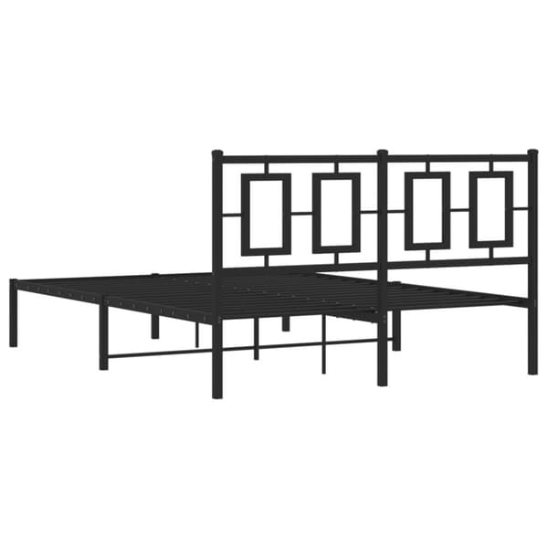 sengeramme med sengegavl 135x190 cm metal sort