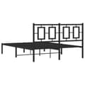 Miniatyrbillede 7 af 10: sengeramme med sengegavl 135x190 cm metal sort
