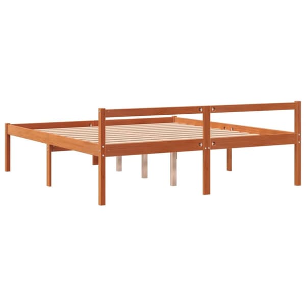 seniorseng 150x200 cm massivt fyrretræ gyldenbrun