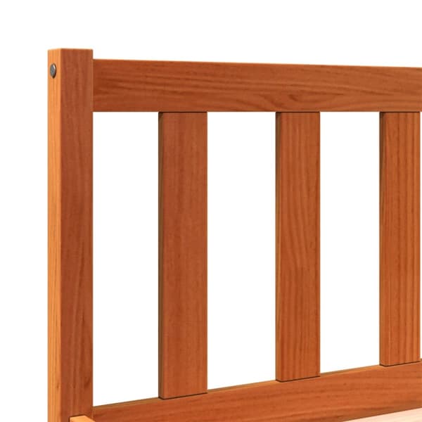 sengeramme uden madras 120x190 cm massivt fyrretræ gyldenbrun
