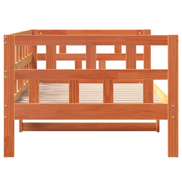 daybed uden madras 90x200 cm massivt fyrretræ gyldenbrun