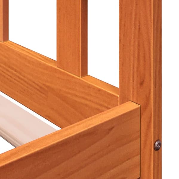 daybed uden madras 90x200 cm massivt fyrretræ gyldenbrun
