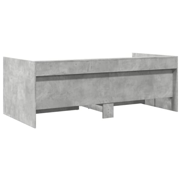 daybed med skuffer 100x200 cm konstrueret træ betongrå
