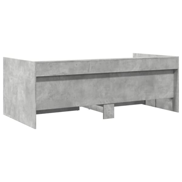 daybed med skuffer 75x190 cm konstrueret træ betongrå