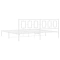 Miniatyrbillede 7 af 10: sengeramme med sengegavl 193x203 cm metal hvid