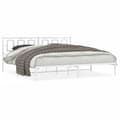 Miniatyrbillede 1 af 10: sengeramme med sengegavl 193x203 cm metal hvid