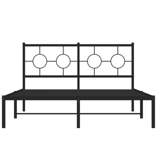 sengeramme med sengegavl 140x190 cm metal sort