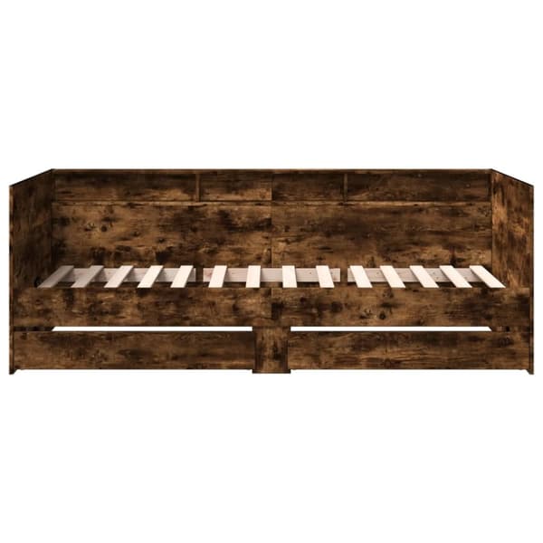 daybed med skuffer 75x190 cm konstrueret træ røget eg