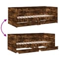Miniatyrbillede 8 af 10: daybed med skuffer 75x190 cm konstrueret træ røget eg
