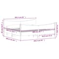 Miniatyrbillede 8 af 8: sengeramme uden madras 200x200 cm massivt fyrretræ hvid