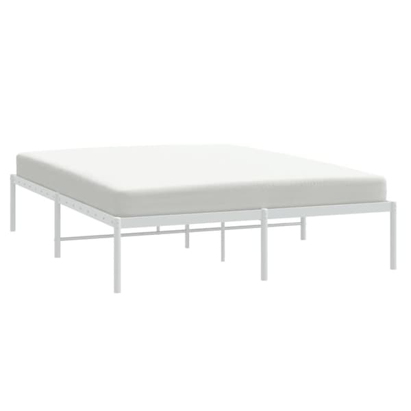 sengeramme 150x200 cm metal hvid