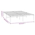 Miniatyrbillede 8 af 8: sengeramme 150x200 cm metal hvid