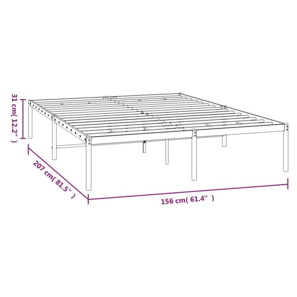 sengeramme 150x200 cm metal hvid