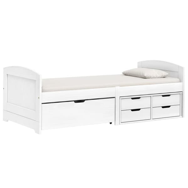 Dagbädd med 5 lådor IRUN vit 90x200 cm massiv furu