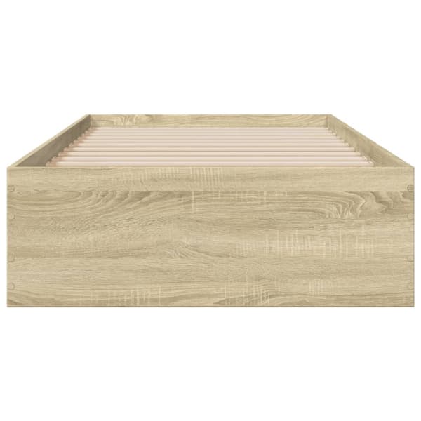sengeramme med skuffer 90x190 cm konstrueret træ sonoma-eg