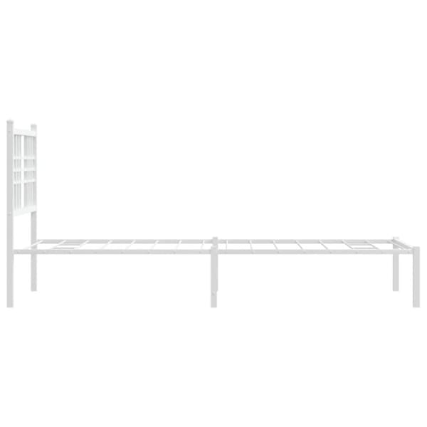 sengeramme med sengegavl 80x200 cm metal hvid