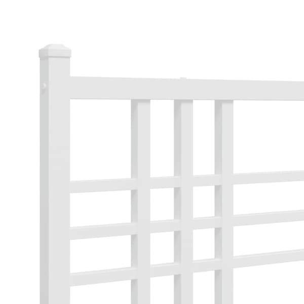 sengeramme med sengegavl 80x200 cm metal hvid