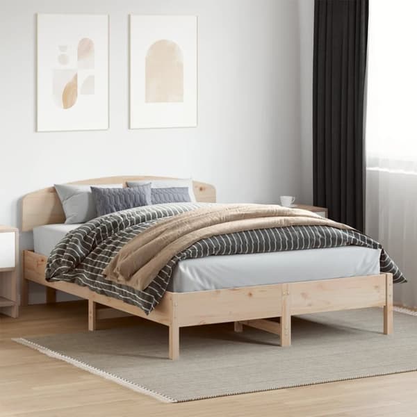 sengeramme uden madras 160x200 cm massivt fyrretræ