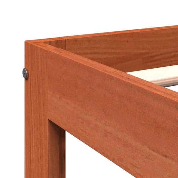 sengeramme uden madras 140x190 cm massivt fyrretræ gyldenbrun