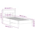 Miniatyrbillede 9 af 9: sengeramme uden madras 75x190 cm massivt fyrretræ